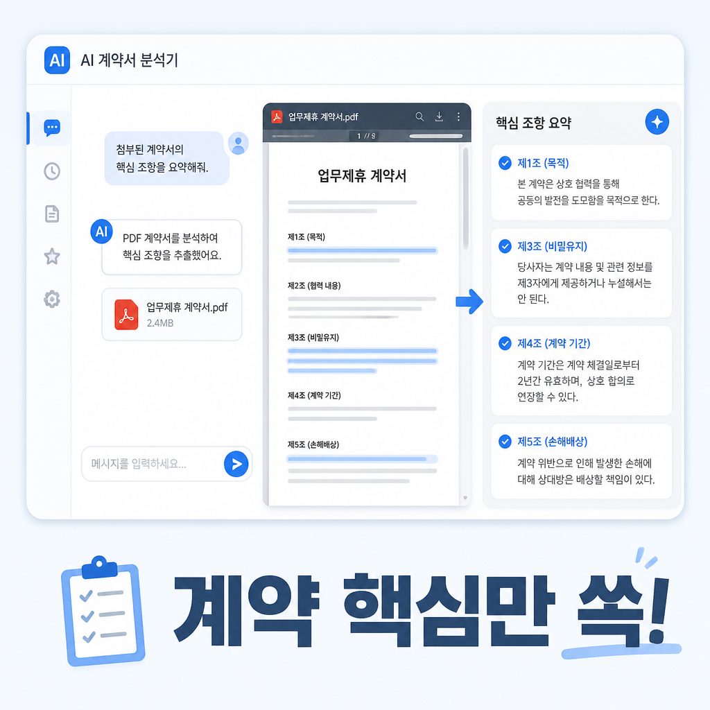 클로드 AI 파일 업로드 채팅창 활용 예시