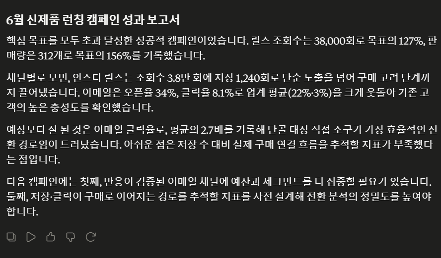 마케팅 캠페인 성과 분석 AI 보고서