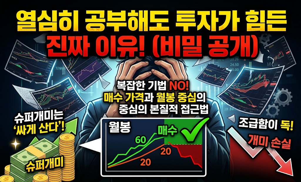 열심히 공부해도 투자가 힘든 이유 - 매수 가격과 월봉 중심 투자 전략