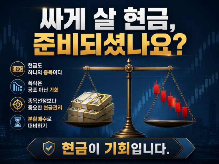 종목선정보다 중요한 것, 폭락장에서 현금 관리가 답이다