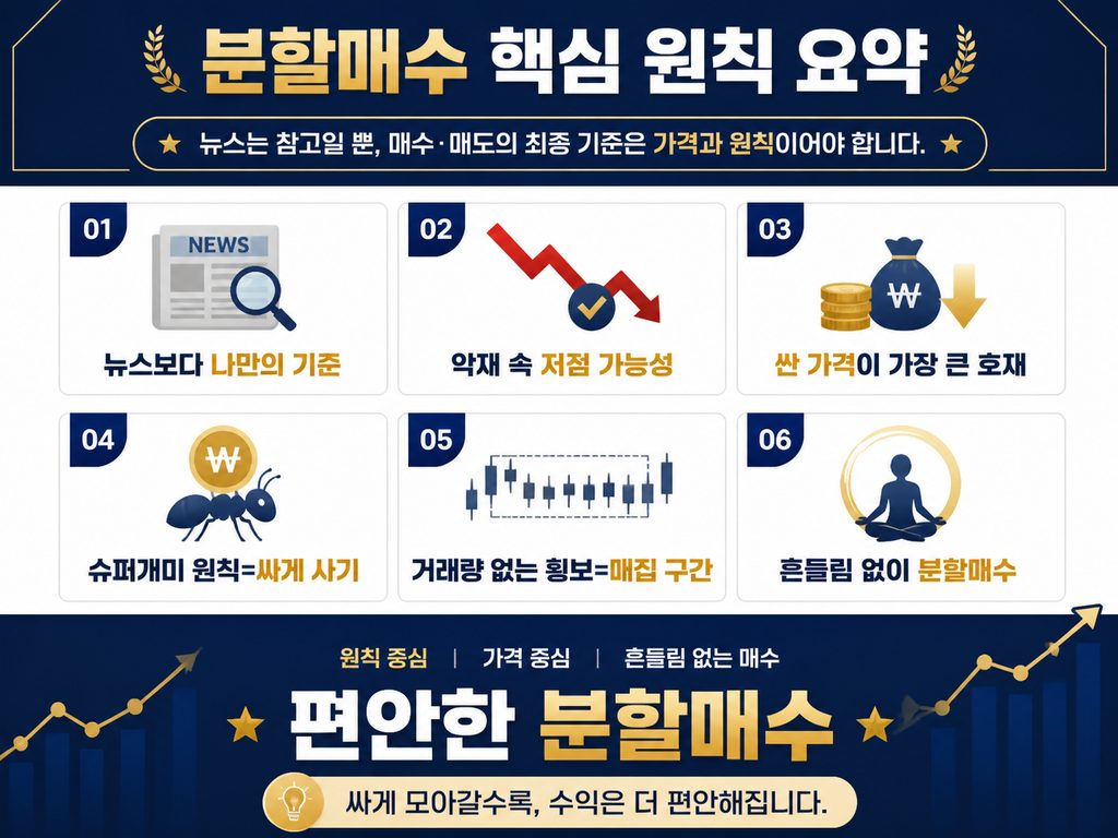 바닥에서 분할매수하는 핵심 원칙