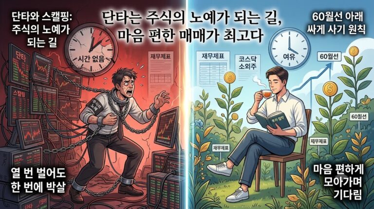 단타는 주식의 노예가 되는 길, 마음 편한 매매가 최고다