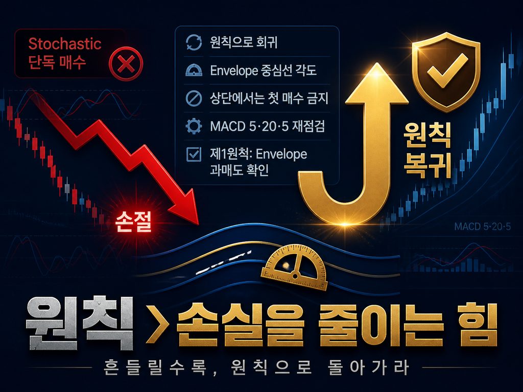 스토캐스틱 손절 이유와 매매 원칙 정리 차트