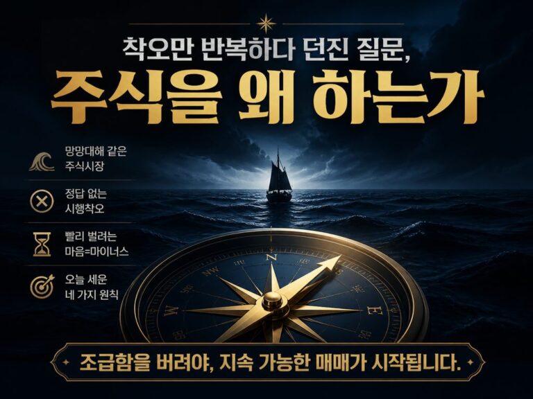 주식을 왜 하는가, 손절가에서 사면 되지 않을까